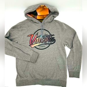 Volcom Men’s Multicolor Logo Gray Hoodie